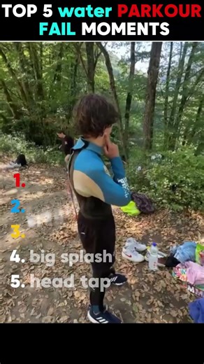 ranking top 5 parkour fail moments (water edition). #funny