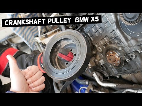 BMW X5 CRANKSHAFT PULLEY REPLACEMENT REMOVAL