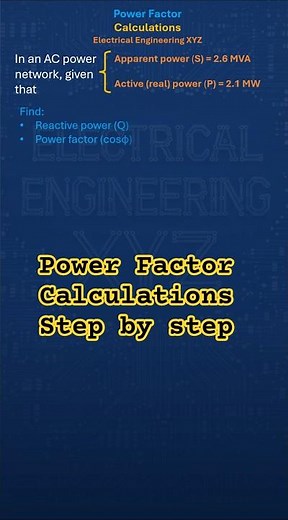 Power Factor Calculation 2.6 MVA & 2.1 MW ⚡ Find PF in 30 Seconds