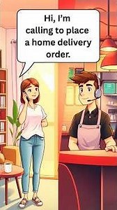 Ordering Food for Home Delivery | Real Life English Conversation for Beginners #shorts #learnenglish