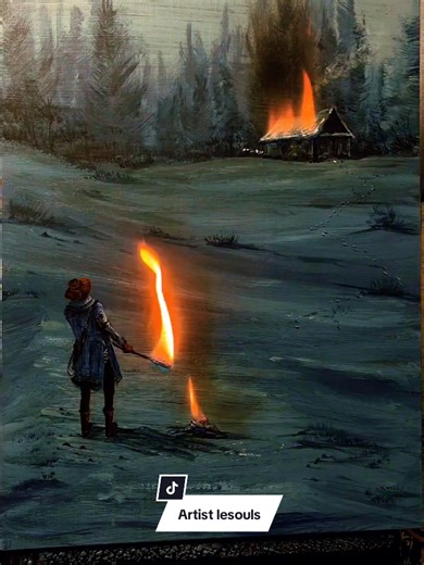 Lesouls creates interactive paintings that reveal hidden layers through light and heat #painting #fireart #interactiveart #acrylicpainting #visualart @lesouls