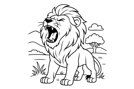 FREE Lion Coloring Pages to Print & Color