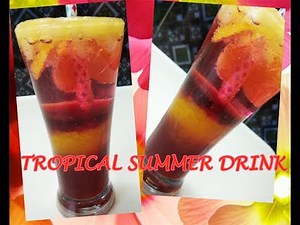 Tropical Summer Drink || Summer mocktail drinks || Quick and easy drink by Food Hub