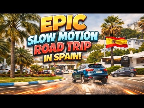 Epic Slow Motion Road Trip in Spain 🇪🇸 | Relaxing Driving Through Marbella