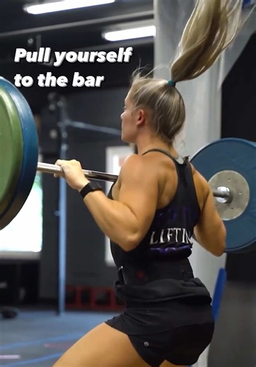“Pull Yourself to the Bar” When an athlete performs a Clean, the bar is being pulled the bar from the floor to their shoulders. When it is said the bar ‘crashes’ in a Clean, it means a technical fault has occurred in which the bar traveled significantly above the shoulders before being fixed onto the shoulders. This can cause the athlete to lose posture and make completing the lift more difficult, or result in a miss. Some may think of the Clean as pulling the bar up, and then dropping or diving