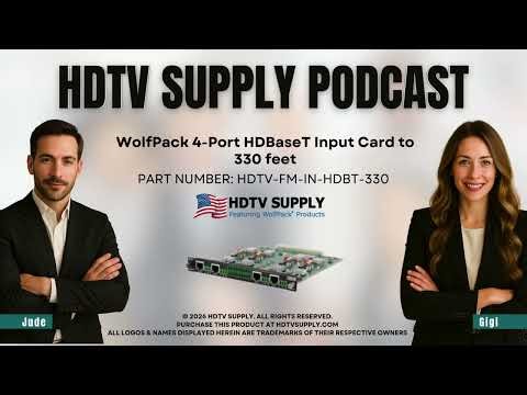 WolfPack 4-Port HDBaseT Input Card to 330 feet