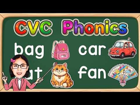 Kindergarten Reading Practice | Learn CVC Words and Phonics | Easy Phonics Reading Lesson for Kids