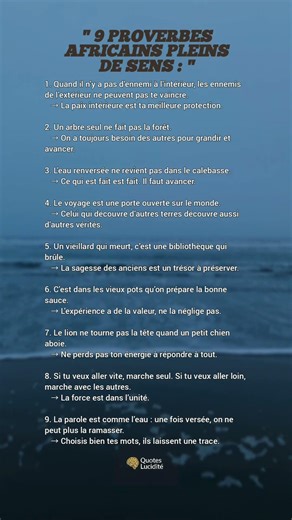 9 proverbes africains pleins de sens.