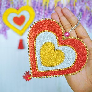 Valentine's Day Crafts Idea - DIY Homemade Valentines Gifts For Him/Her - Glitter Foam Sheet Crafts #Crafts #valentines #ValentinesDay #valentinesday #valentinesgift #valentinesday2025 | Creative Art & Craft Ideas