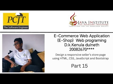 E-Shop Project | Part 15 | Web Programing 1 | Java Institute