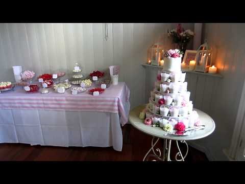 Final Wedding Dessert Table Set Up for Susan & Chris