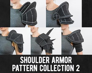 Shoulder Armor EVA Foam Cosplay Pattern Collection 2 - 5 Different Designs - Digital Download PDF - Etsy