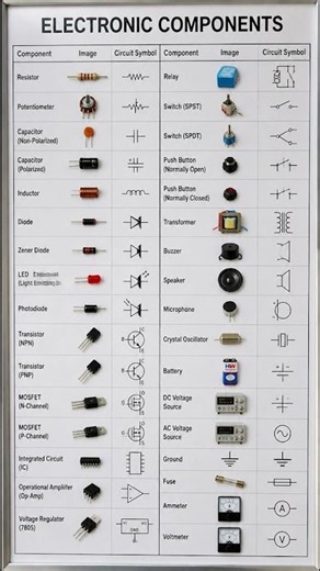 30+ Electronic Components Name, Image & Circuit Symbol Must Know