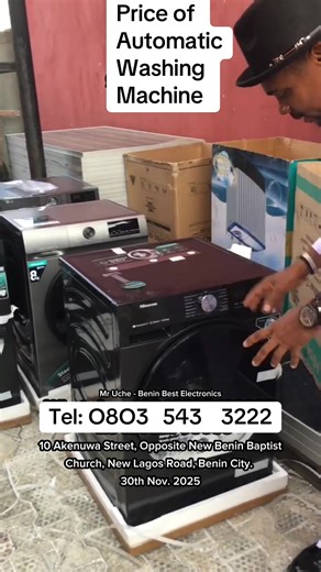 Price of automatic washing machine in Edo state Nigeria. #homeapllience
