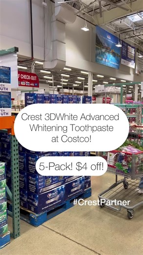 🎄This @Crest deal has you covered for the holidays! The 5-Pack of Crest 3DWhite Advanced Whitening Toothpaste is $4 off only at @Costco Wholesale ! Stuff a few stockings and stock a few bathrooms. This deal ends on 12/24! #CrestHasYouCovered