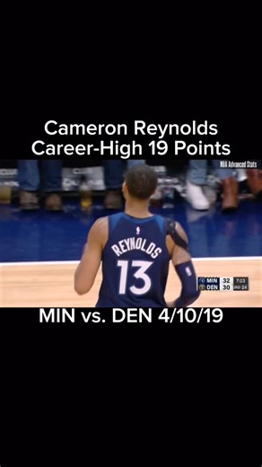 Cameron Reynolds Scores a Career-High 19 Points | Timberwolves vs. Nuggets 4/10/19