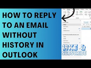 How to reply to an email without history in Outlook