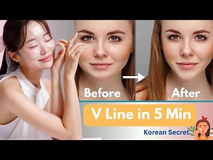 Korean V shape face technique!Sculpt your jawline in minutes the K-beauty way! hello V-line magic