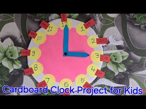 "DIY Cardboard Clock for Elementary School Students"