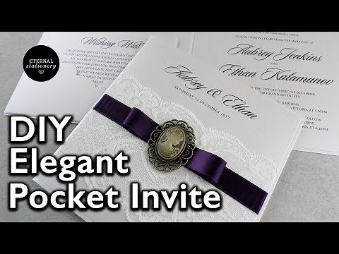 How to make a vintage lace pocket invitation - DIY wedding invitation - Eternal Stationery