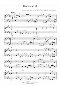 Fats Domino – “Blueberry Hill” intermediate piano arrangement