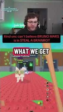 Kind Unc cannot believe Bruno Mars is in steal a brainrot #roblox #stealabrainrot #brunomars