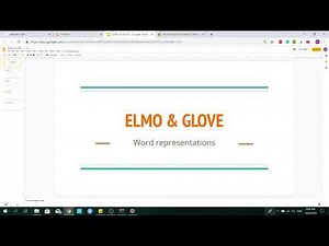 ELMO & GLOVE word representations Part 1