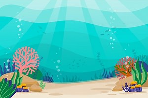 Under the sea background for video conferencing | Free Vector