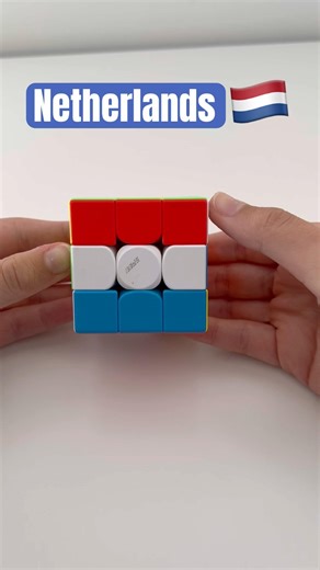 How to make Netherlands flag on a 3x3 Rubik’s cube #shorts #rubikscube #rubik #cubing #netherlands