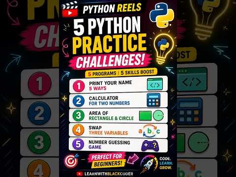 n Practice Challenges Every Beginner Must Solve 🔥 | Python Shorts #python #coding