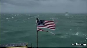 Powerful winds from Hurricane Florence ripped an American flag flying high above Frying Pan Tower off of North Carolina on Thursday, dramatic video from explore.org shows. Winds are expected to top 80 mph by late afternoon. The storm could dump 10 trillion gallons of rainfall in North Carolina alone, one meteorologist predicts. http://on.ktla.com/wDHsA | KTLA 5 News