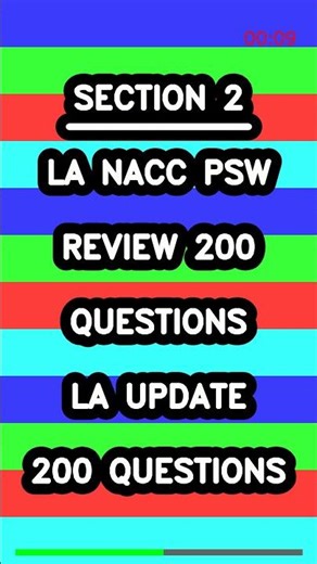 NACC PSW Review 200 Questions La Update 200 Questions Latest