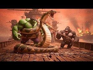 Kong and Hulk - The legendary battle with the giant serpent millions of years ago