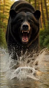 Black Bear Power Run | Wild Strength of America #Bear #Wildlife #Nature #Cinematic