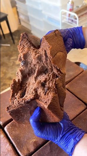 ふわもち生チョコ食パン🍞チョコレートが練り込まれた生地にチョコチップが溶け出す至福の一斤！【福岡：ブクカベーカリー】