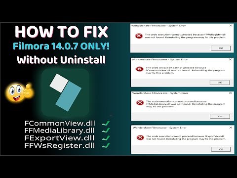 how to solve ffwsregister dll filmora 14.0.7 error missing file not found