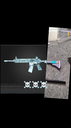 PUBG skin in paper 📜 m416 glacier #bgmi #shortvideo