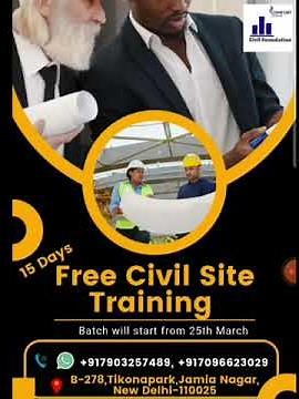 free 15 days internship for Civil Engineer | Site and Designing