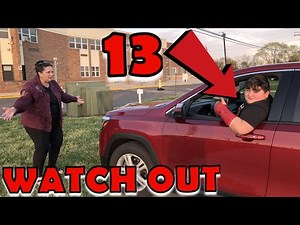 13 year old learns to DRIVE | ALMOST CRASHES