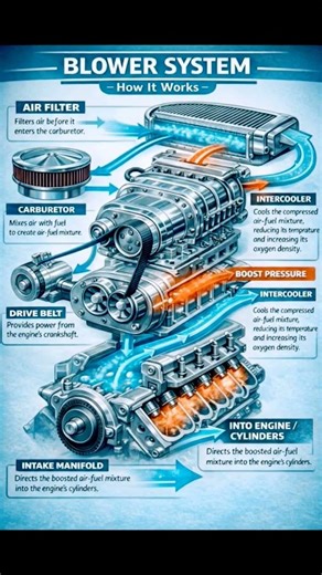 Blower system with their component, with air explanation