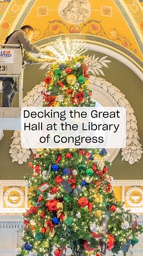 34K views · 1.1K reactions | Great Hall = decked.  Visit the Library this month if you want to see the most beautiful building in Washington all dressed up for the season. Plan your visit at loc.gov/visit. Be sure to check out our extended Thursday night hours at loc.gov/live. | The Library of Congress | Facebook