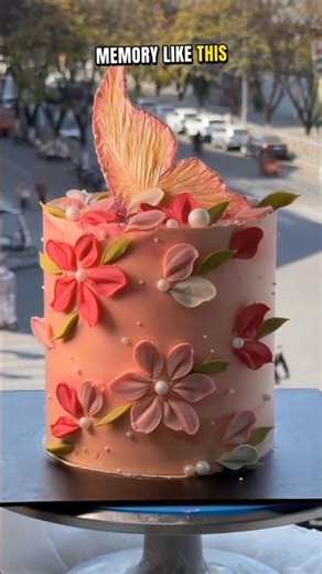 Aesthetic Cake with story #asmr #cakedecorating #tutorial