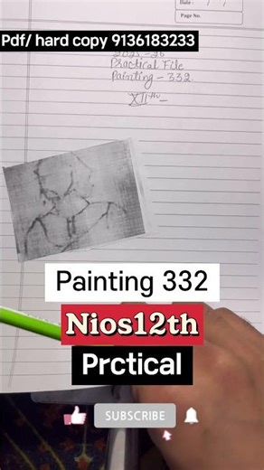 Nios 12th painting 332 solved Prctical Urdu medium latest #prctical #exam #tma