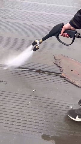 Dual Turbo Nozzle Pressure Washer, Max.4000PSI Rotating Power Washer Tips, Upgraded 360 Rotating Nozzle With 1/4" Quick Connector, 2.5 Orifice Twin Nozzle, 4-6 GPM, Black
