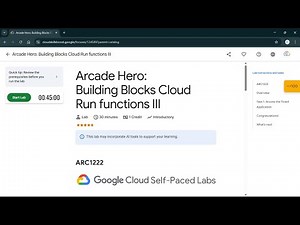 Arcade Hero: Building Blocks Cloud Run functions III | #qwiklabs | #ARC1222
