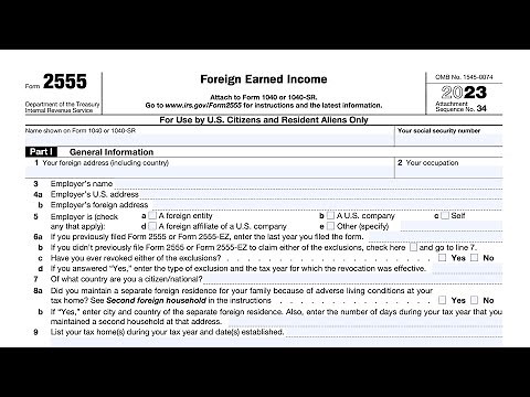 IRS Form 2555 walkthrough (Foreign Earned Income)