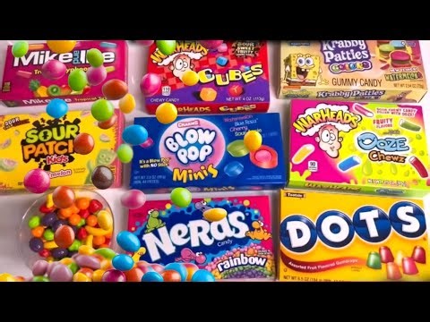 101 Extreme Candy Snacks Unwrapping ASMR (2 Hours) Rainbow Candies, Chocolate Candy Bars, New Snacks