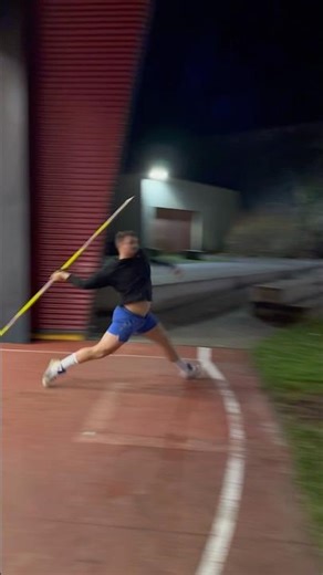 One throw. Full focus. 🚀✨ #javelin #throw #training #dark #night #rocket #power #sport #athletics