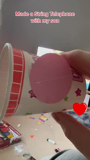 DIY String Telephone Craft with My Son