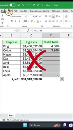 Aprende en menos de un minuto cómo calcular el porcentaje. #excel